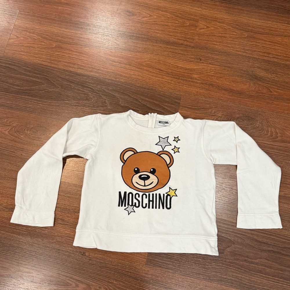 Moschino White Bear Graphic Sweatshirt